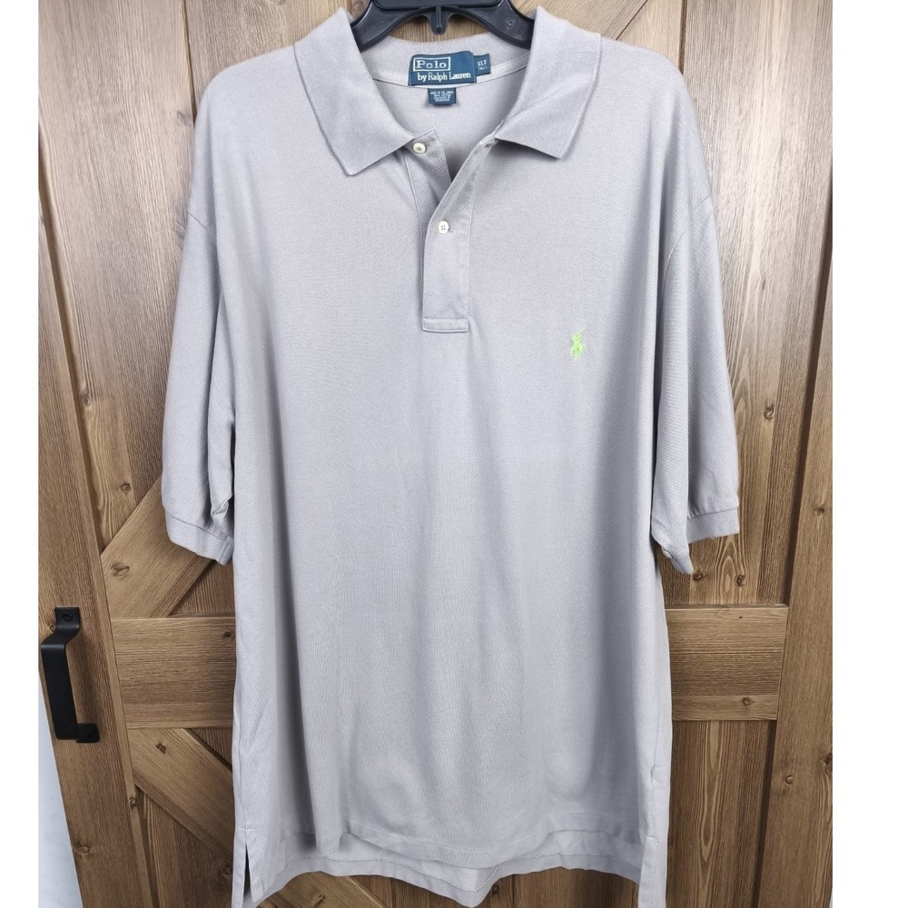Polo By Ralph Lauren Polo Shirt Mens XLT Gray Classic Fit Pony Logo Cotton